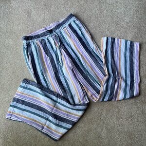 Old Navy Womens Flowy Linen Striped Pants Size XS Like New